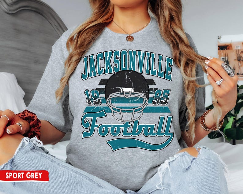 Jacksonville Football Crewneck Sweatshirt / Tshirt, Vintage Jaguars
