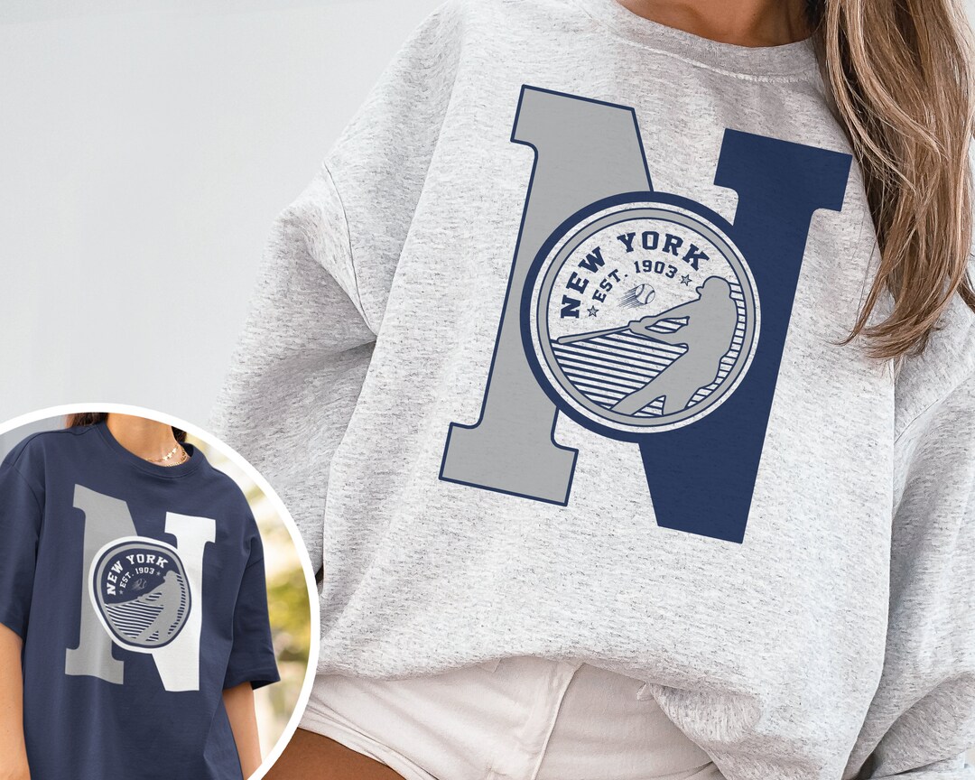 New York Yankee Crewneck Sweatshirt / T-shirt, Yankees Shirt, New York Baseball Game Day Shirt 