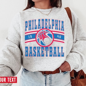 Vintage Philadelphia Basketball Sweatshirt \ T-Shirt, Philadelphia 76er Sweater, 76er T-Shirt, Vintage Basketball Fan, Retro Philadelphia