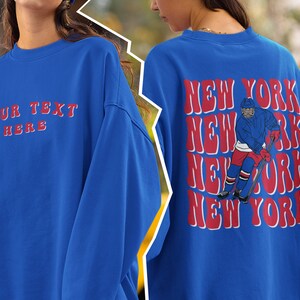 N€W York Rangers Hockey Crewneck Sweatshirt  Vintage Rangers Shirt, NY Rangers  Sweater, Hockey Fan Hoodie, Retro Rangers Hockey Pullover Designed & Sold  By Tring Tee