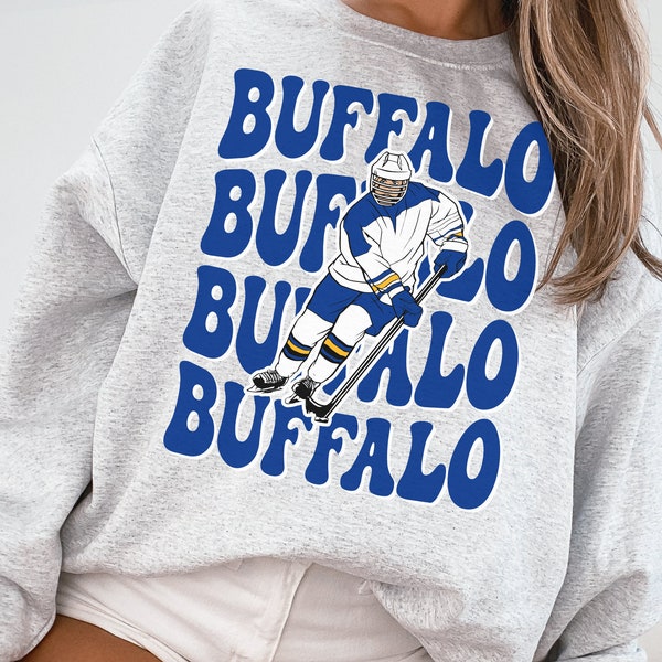 Retro Buffalo Sabre Sweatshirt \ T-Shirt, Sabres Sweater, Buffalo Hockey, Sabres T-Shirt, Hockey Fan, Buffalo Ice Hockey, Buffalo 1970