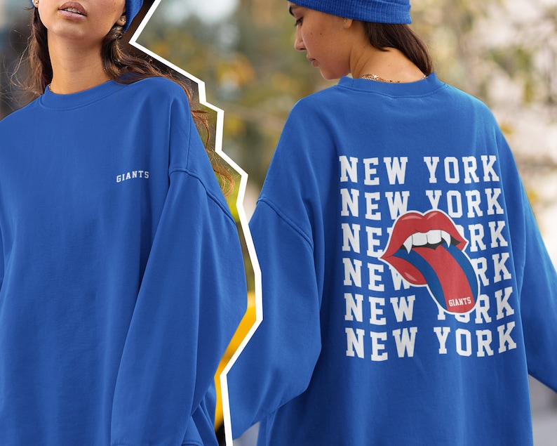 New York Football T-Shirt Sweatshirt, Giants Sweatshirt, Vintage Style New York Football image 1