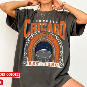 Komfort Farben Chicago Bear Fussball T-Shirt, Vintage Style Chicago Fussball, Bären Fan Geschenk Shirt