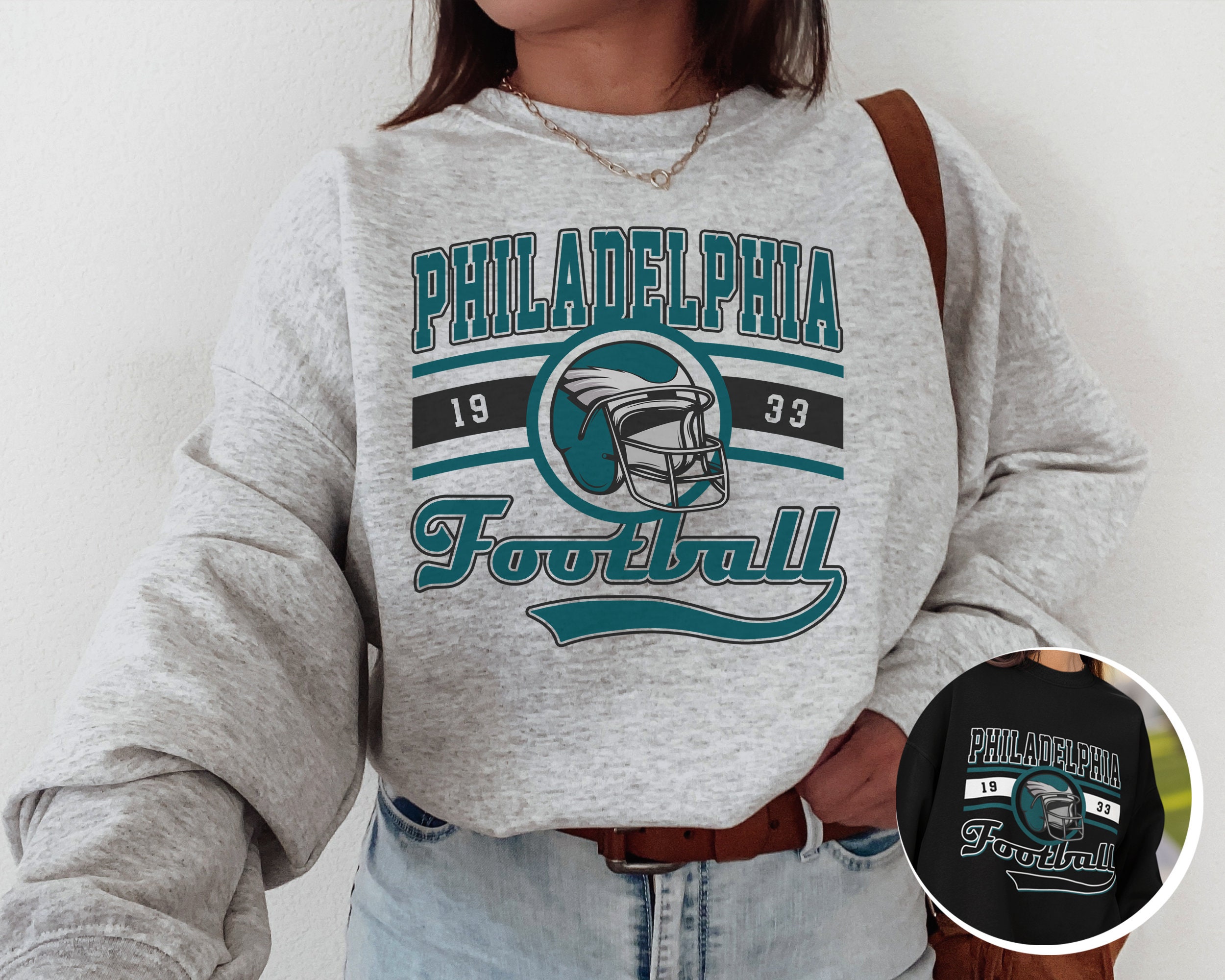 Philadelphia Football T-shirt Sweatshirt Eagle Sweatshirt 