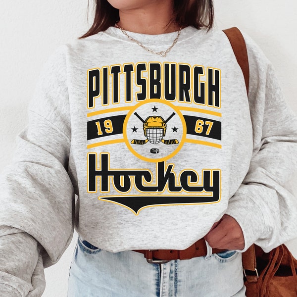 Vintage Pittsburgh Penguin Sweatshirt \ T-shirt, Penguins trui, Penguins TShirt, hockeyfan, retro Pittsburgh ijshockey, Pittsburgh 1967