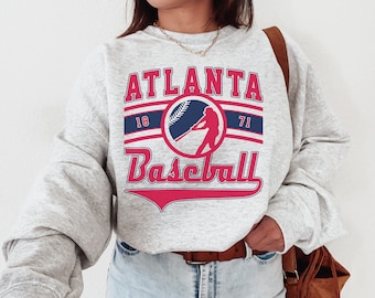Vintage 90s Atlanta Braves MLB Sweatshirt Large Atlanta Braves