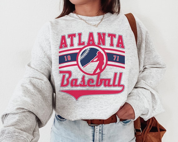 Vintage Atlanta Brave Crewneck Sweatshirt / T-shirt, Braves EST 1871  Sweatshirt, Atlanta Baseball Shirt, Retro Braves Shirt, Baseball Game 