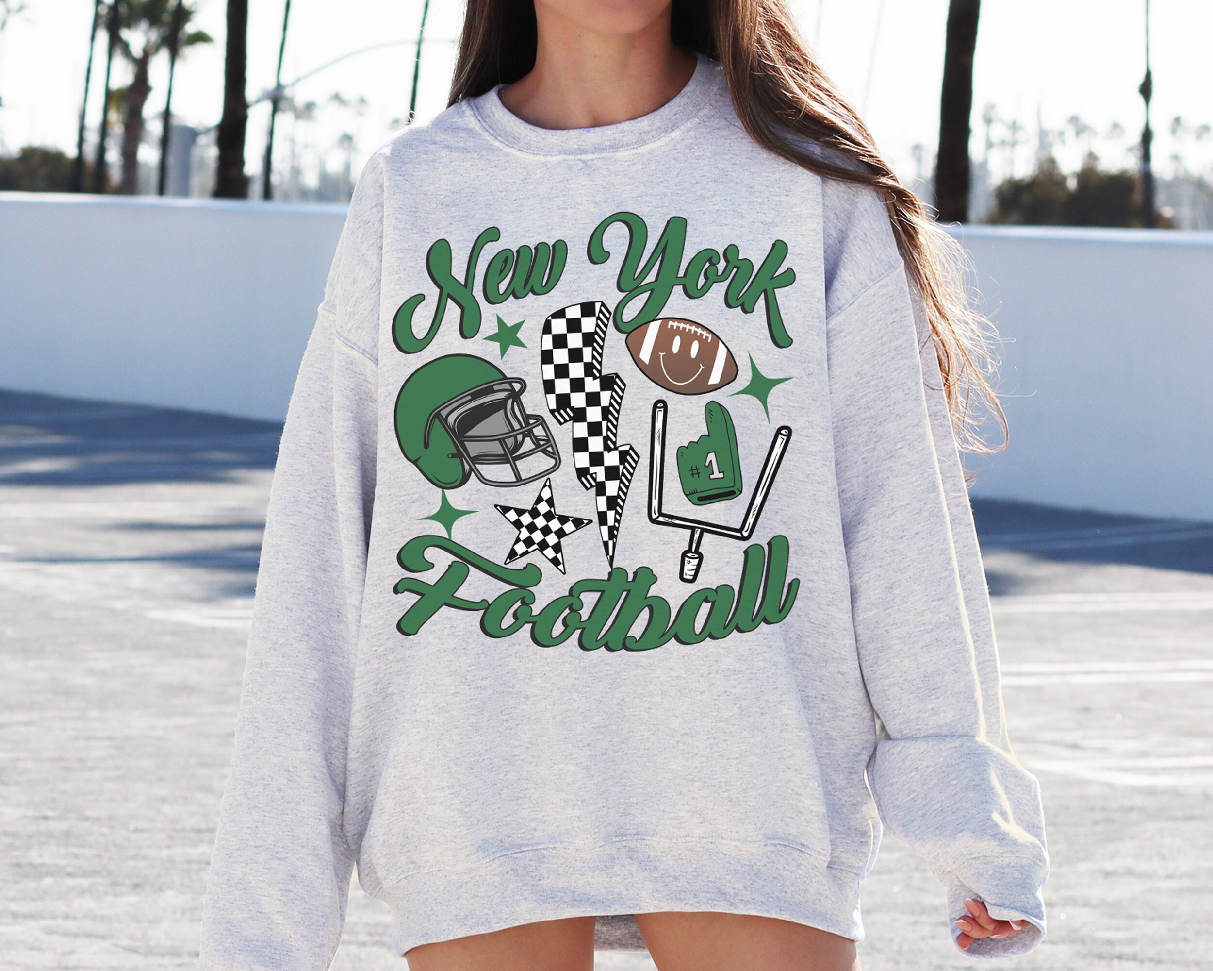 Retro New York Football Sweatshirt \ T-Shirt , Vintage New York Football Shirt, Jets Shirt New York Shirt, New York Fan Gift