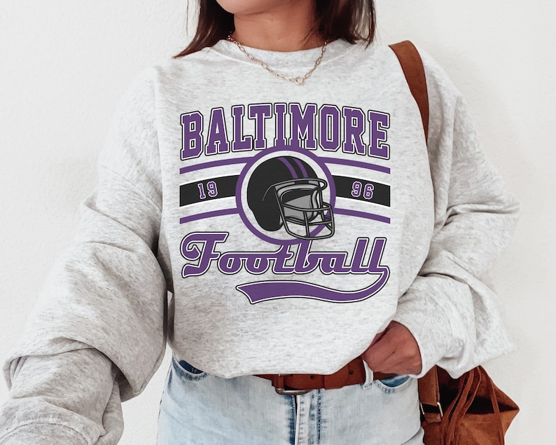 Baltimore Raven, Baltimore Football Sweatshirt \ T-Shirt , Vintage Baltimore Football Shirt, Ravens Shirt, Sunday Football Sweatshirt, Baltimore Fan Gift, Ball So Hard, Purple Murder, Death on Wings, Purple Pain, Sunday Football, Football Lovers