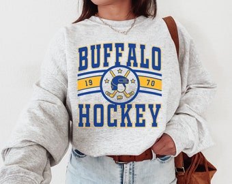 Defunct Logo NHL Hockey BUFFALO SABRES Quarter Zipper Warmup Pullover  Sweatshirt