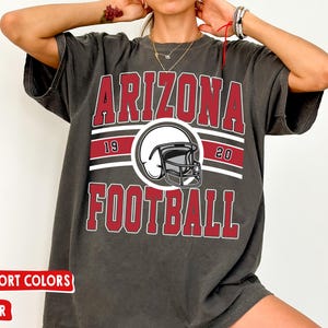 Camiseta de fútbol vintage de los Arizona Cardinals de Comfort Colors, camiseta de fútbol retro de los Arizona Cardinals, regalo para fanáticos de los Cardinals, día del juego de Arizona