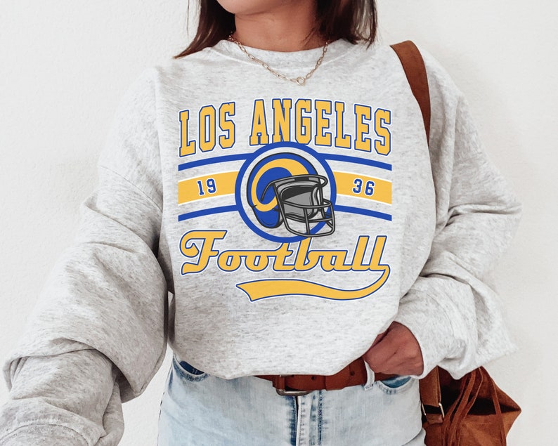 Los Angeles Ram, Los Angeles Football Crewneck, Vintage Los Angeles Football Sweatshirt, Rams Sweatshirt, Los Angeles Fan Gift, Game Day Shirt, Rams Super Bowl, Rams Fan Gift, Football Lovers, Gift for her, Gift for him