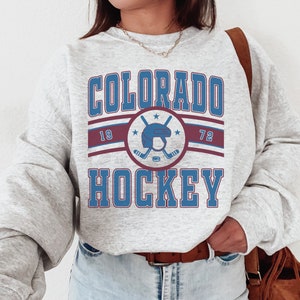 Custom Colorado Avalanche 1996 Throwback Vintage Hockey Sweatshirt