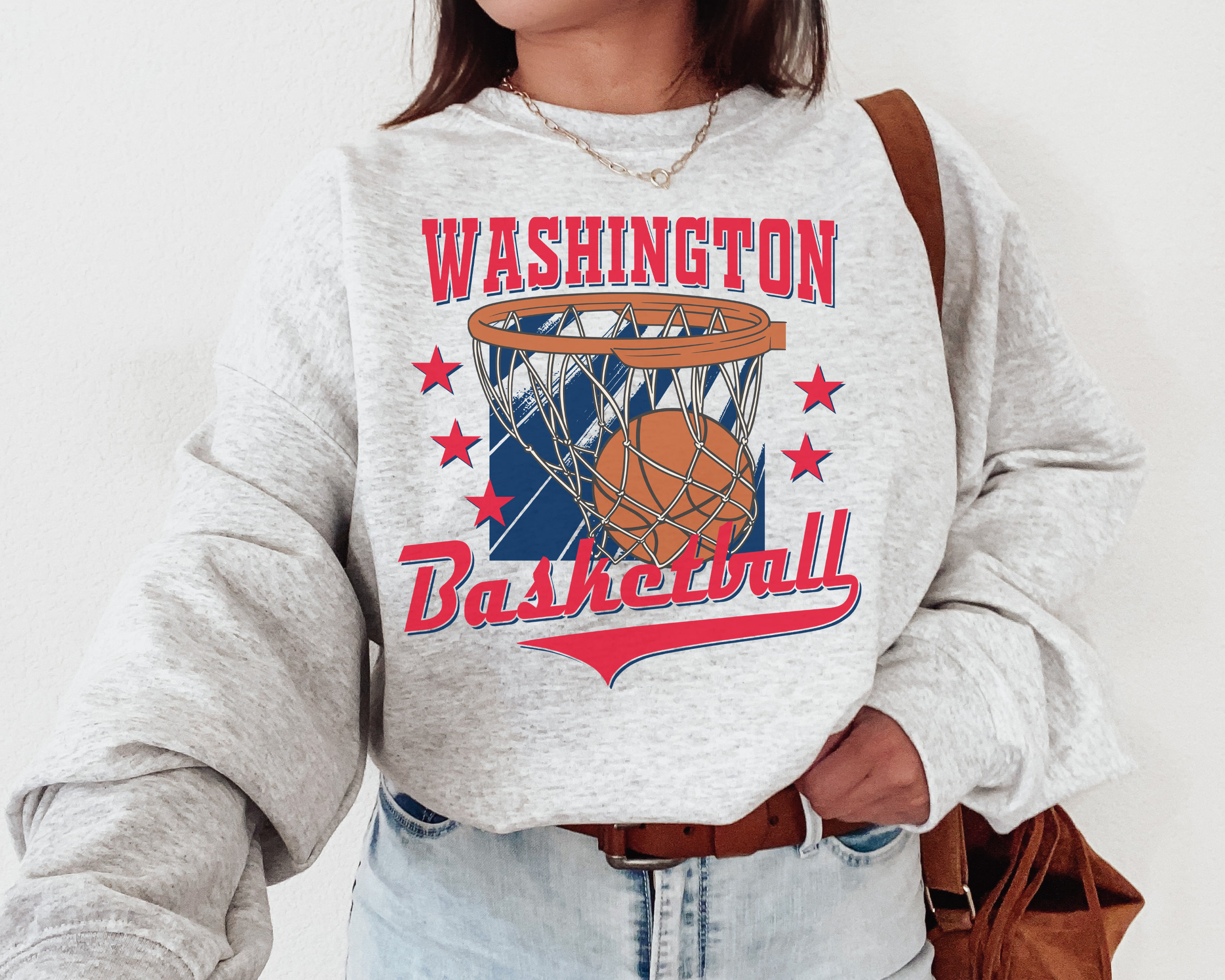 Vintage Washington Basketball Sweatshirt T-shirt Washington 