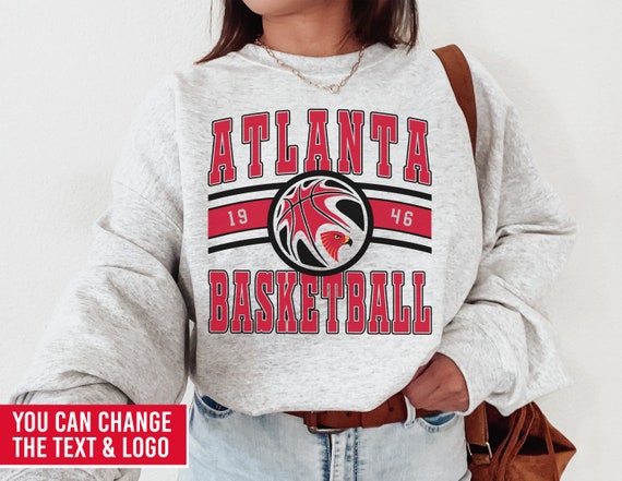 Atlanta Hawk Vintage Atlanta Hawk Sweatshirt t shirt Hawks Sweater Hawks T shirt Vintage Basketball Fan Shirt Retro Atlanta Sweatshirt Etsy