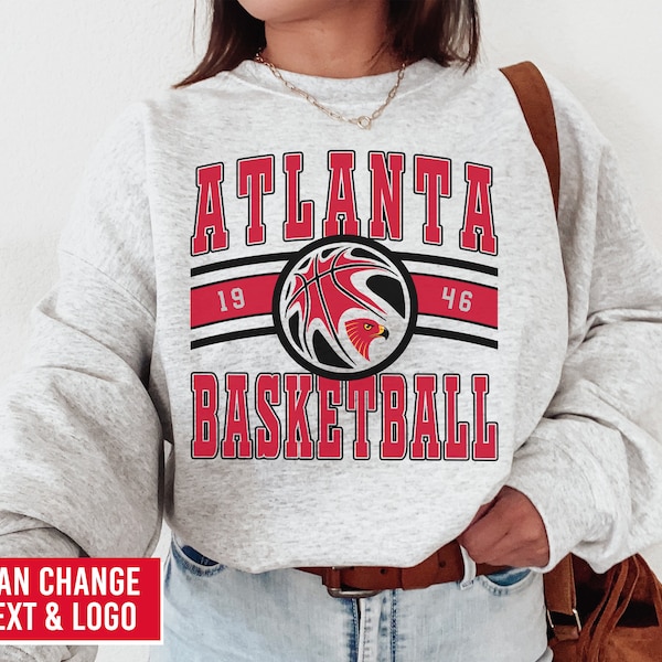 Atlanta Hawk, Vintage Atlanta Hawk Sweatshirt \T-Shirt, Hawks Sweater, Hawks T-Shirt, Vintage Basketball Fan Shirt, Retro Atlanta Sweatshirt