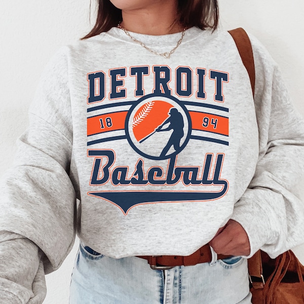 Vintage Detroit Tiger Crewneck Sweatshirt / T-Shirt, Detroit Tiger EST 1894 Sweatshirt, Detroit Baseball Shirt, Retro Tigers Shirt