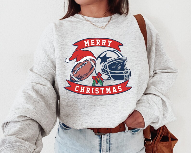 Dallas Cowboy,  Dallas Football Christmas Sweater, Cowboy Christmas Crewneck Sweatshirt, Dallas Sweatshirt, Cowboy Shirt, Vintage Dallas Football Shirt, Game Day Shirt, Christmas Crewneck, Football Christmas, Christmas Gifts