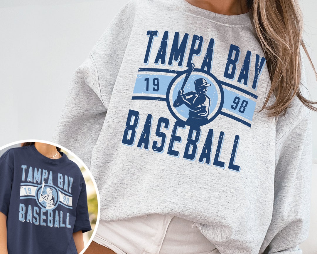 Vintage Tampa Bay Ray Crewneck Sweatshirt / Tshirt, Retro Tampa Bay