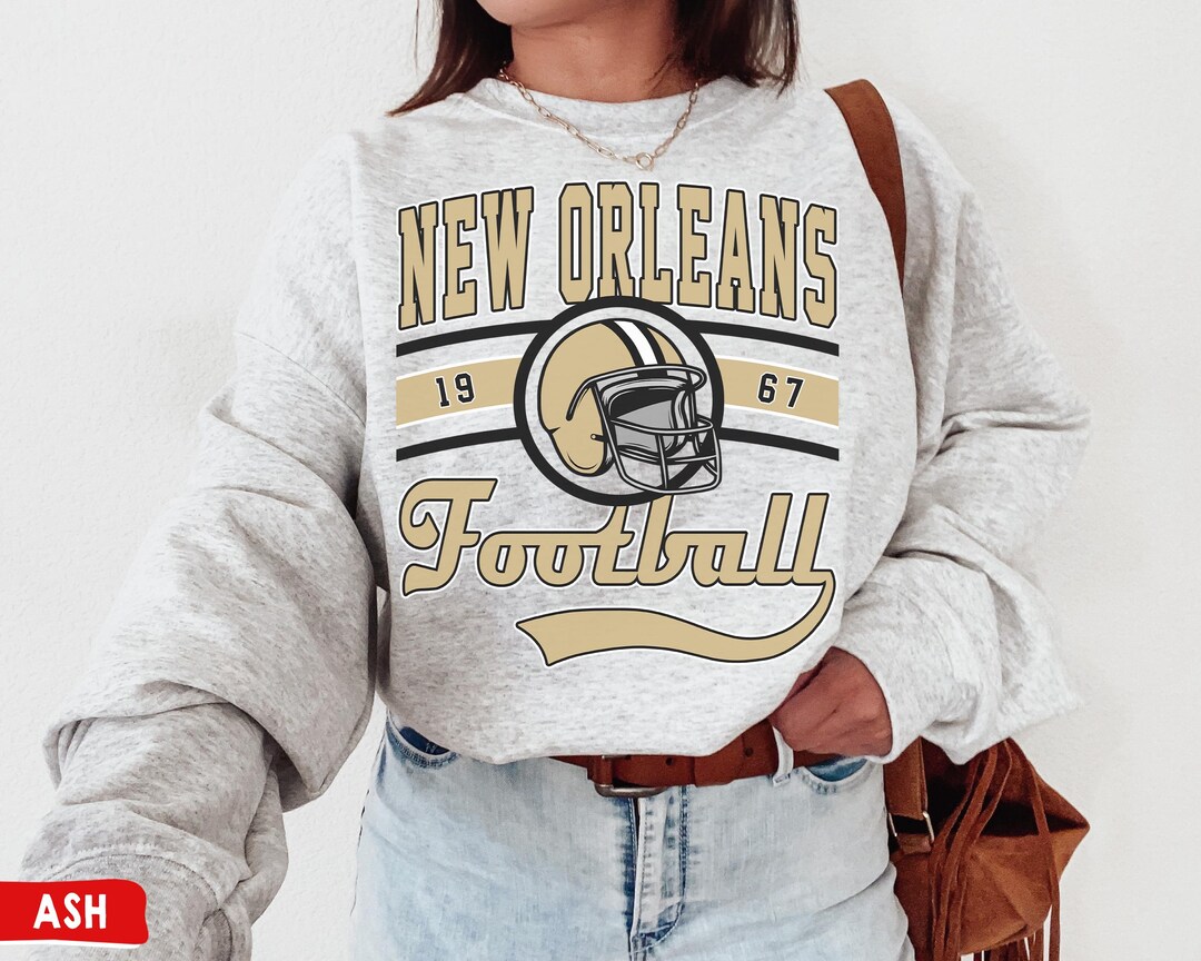 Orleans Saints Print Saints Reversible Crew Jumper Vintage New