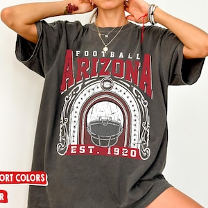 Camiseta de fútbol de los Arizona Cardinals de Comfort Colors, camiseta de fútbol vintage de los Arizona Cardinals, regalo para fanáticos de los Cardinals, día del juego de Arizona