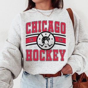 Chicago Blackhawk, Vintage Chicago Blackhawk Sweatshirt \ T-Shirt, Blackhawks Sweater, Blackhawk Shirt, Hockey Fan, Retro Chicago Ice Hockey