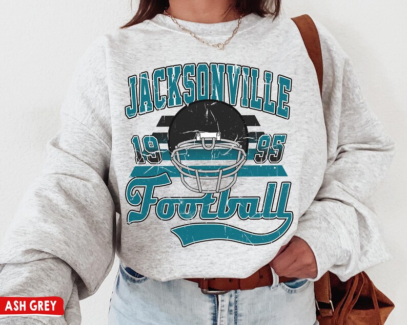 Jacksonville Football Crewneck Sweatshirt / Tshirt, Vintage Jaguars