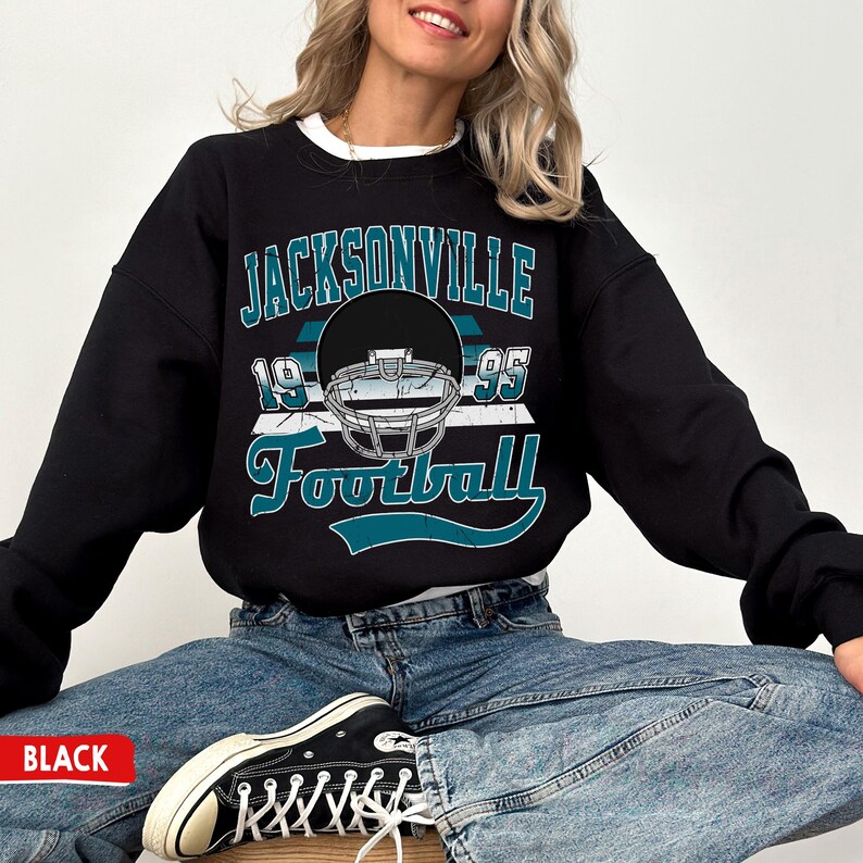 Jacksonville Football Crewneck Sweatshirt / Tshirt, Vintage Jaguars