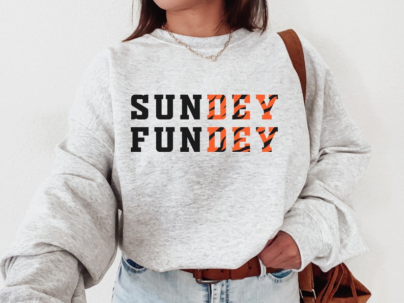 Cincinnati Football Crewneck Sweatshirt Bengal Sweatshirt, Sunday Football