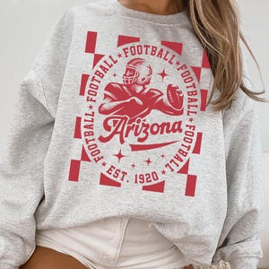 Arizona Cardinal Football Rundhals Sweatshirt / T-Shirt, Vintage Style Arizona Fussball Shirt, Cardinal Rundhals, Arizona Fussball T-Shirt