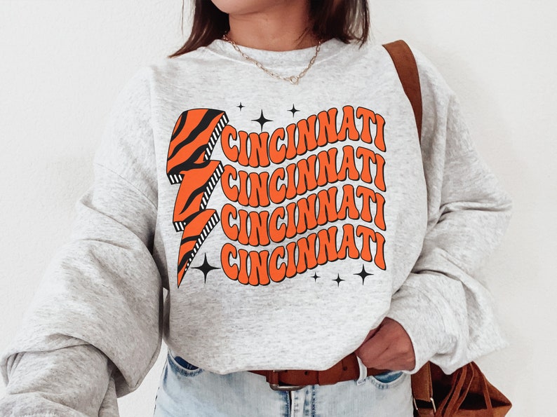 Cincinnati Football Crewneck Sweatshirt Bengal Sweatshirt