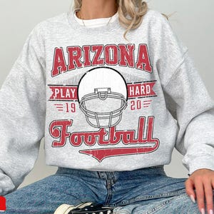 Sudadera/camiseta vintage de fútbol de los Arizona Cardinals con cuello redondo, sudadera retro de los Arizona Cardinals, camiseta de los Cardinals, regalo para fanáticos de los Cardinals