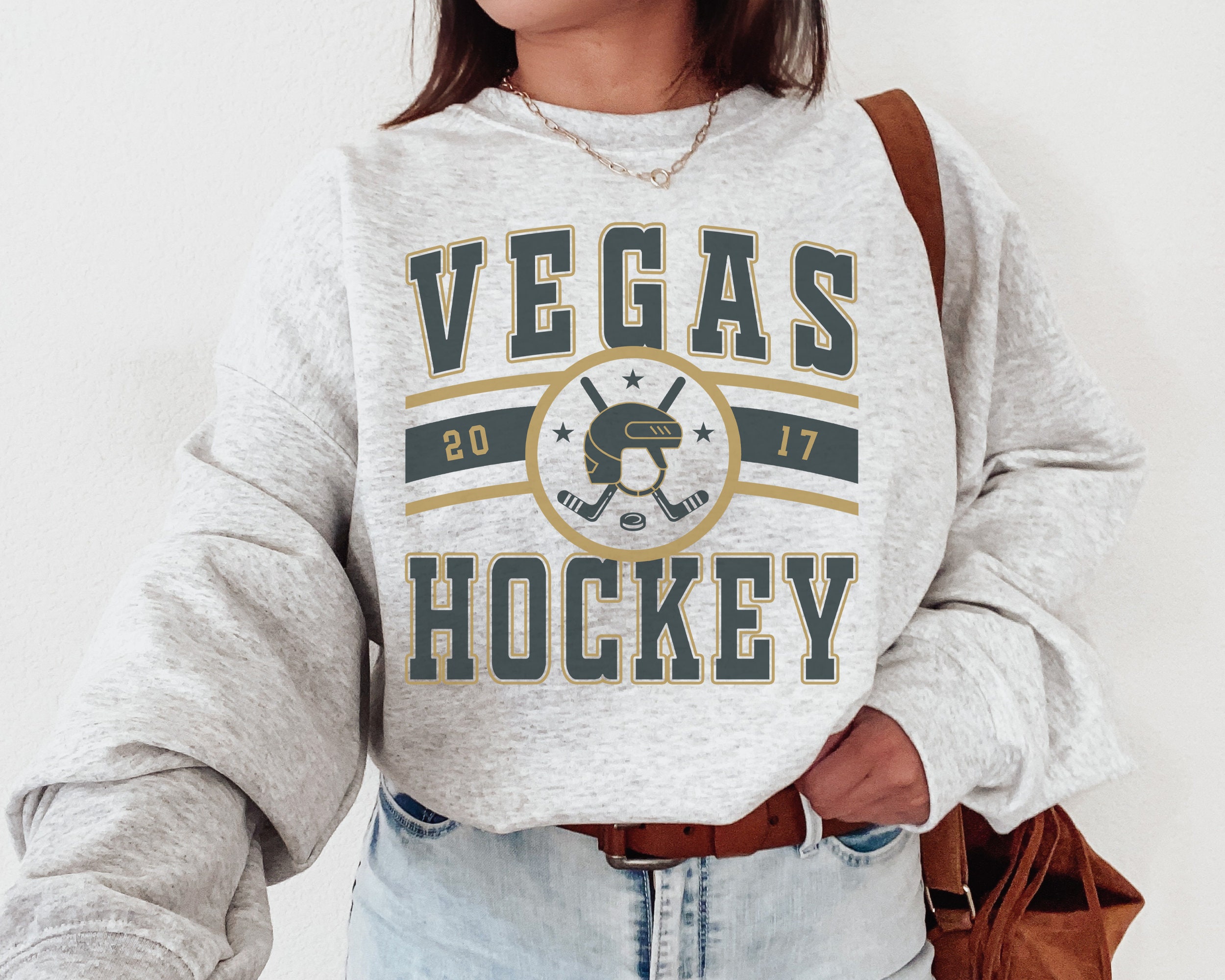 Vegas Golden Knights Fanatics Branded Christmas Jumper Graphic Crew Sweatshirt - Mens