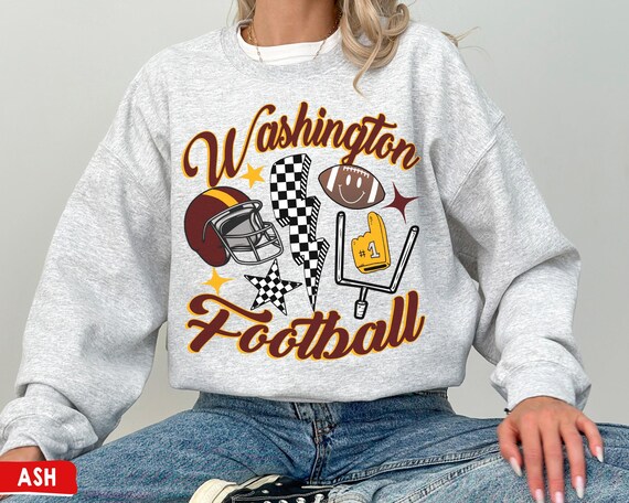 Retro Washington Football Crewneck Vintage Style Washington Sweatshirt Commander Sweater Washington Fans Gift Washington T shirt Etsy Canada