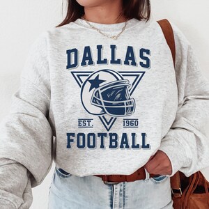 Vintage Dallas Cowboy Football Crewneck Sweatshirt T shirt Etsy