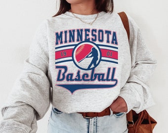 Vintage Minnesota Twin Crewneck Sweatshirt / T-Shirt, Minnesota Twin EST 1901 Sweatshirt, Minnesota Baseball Shirt, Retro Twins Shirt
