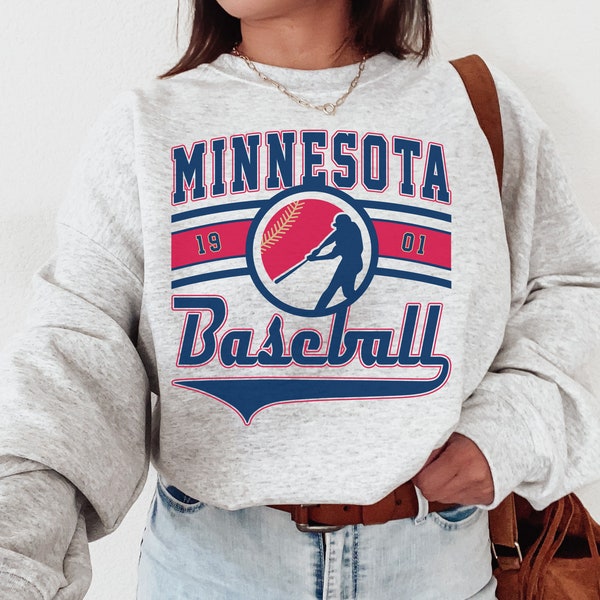 Vintage Minnesota Twin Crewneck Sweatshirt / T-Shirt, Minnesota Twin EST 1901 Sweatshirt, Minnesota Baseball Shirt, Retro Twins Shirt