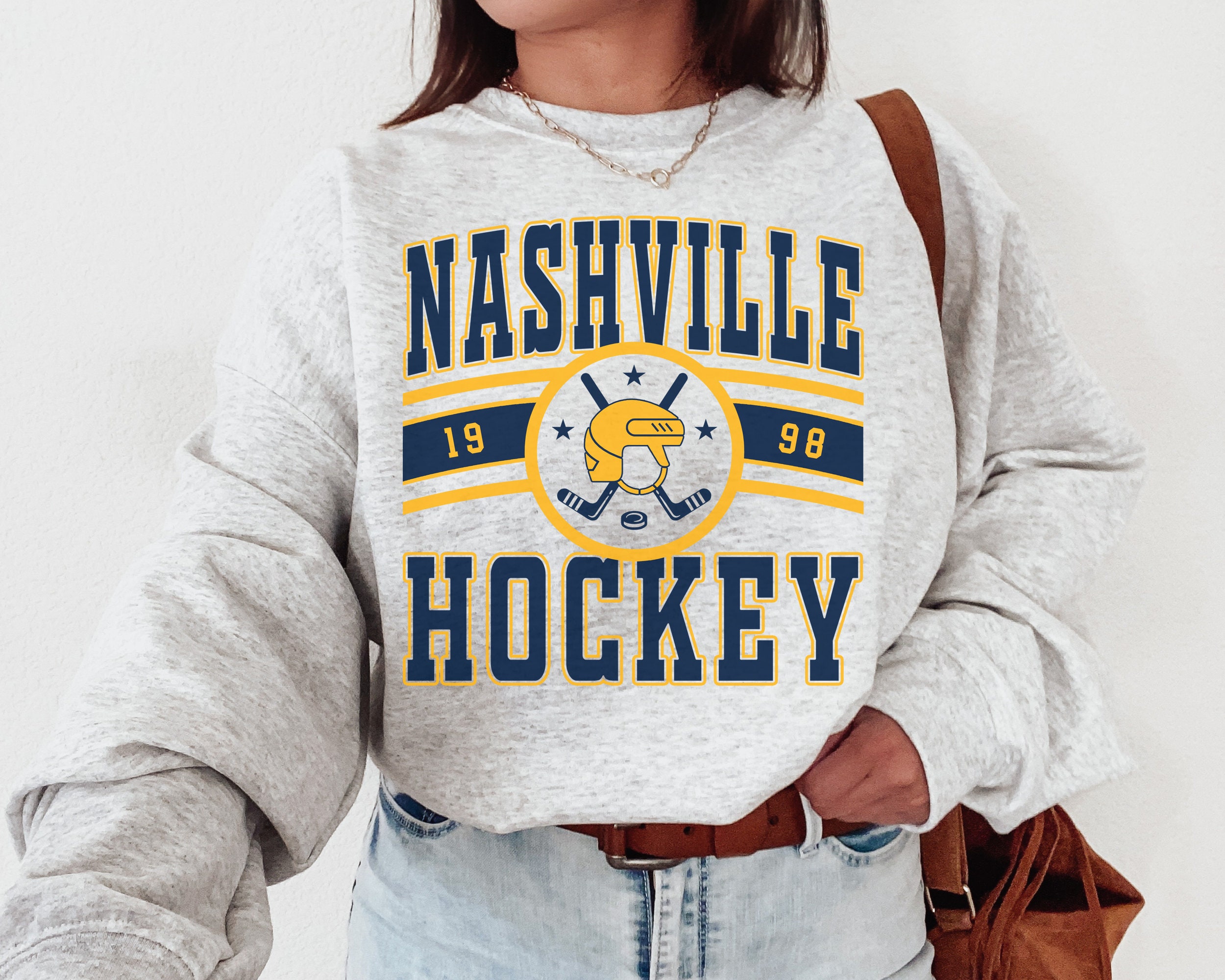 Nashville Predators Shirt Men Medium Yellow Short Sleeve Smashville Stanley  Cup