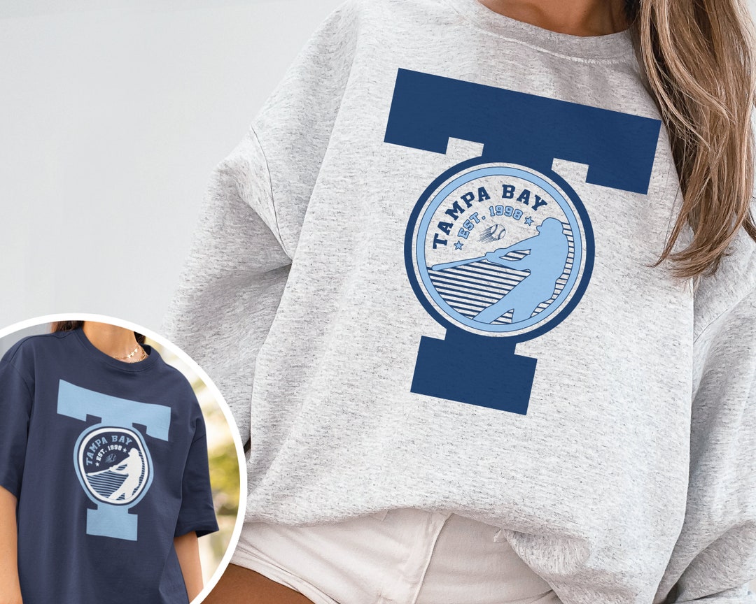 Tampa Bay Ray Crewneck Sweatshirt / Tshirt, Rays Shirt, Tampa Bay