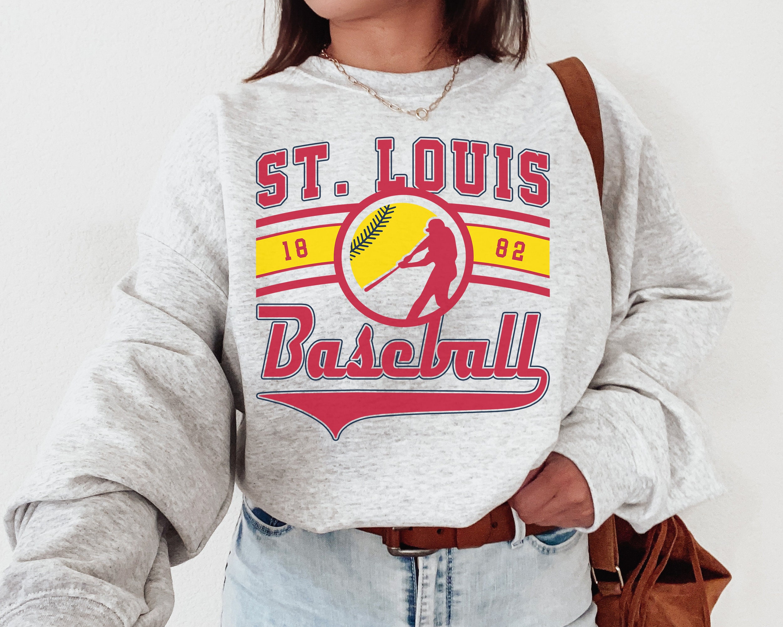  Vintage St. Louis Baseball Skyline Cardinal Retro