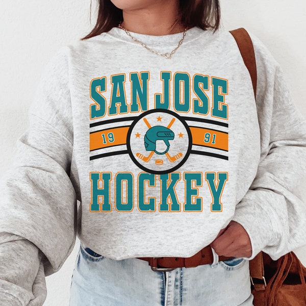 San Jose Shark, Vintage San Jose Shark Sweatshirt \ T-Shirt, Sharks Sweater, Sharks T-Shirt, Hockey Fan Shirt, Retro San Jose Ice Hockey