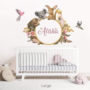 Australian Animals wall Decal with Custom Names | Aussie Animals | Nursery Decals | Kids Room Decor