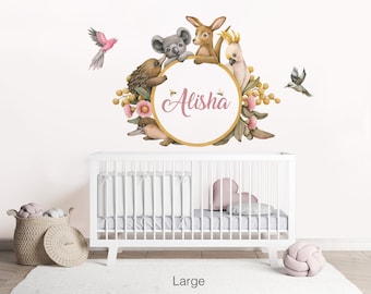 Australian Animals wall Decal with Custom Names | Aussie Animals | Nursery Decals | Kids Room Decor