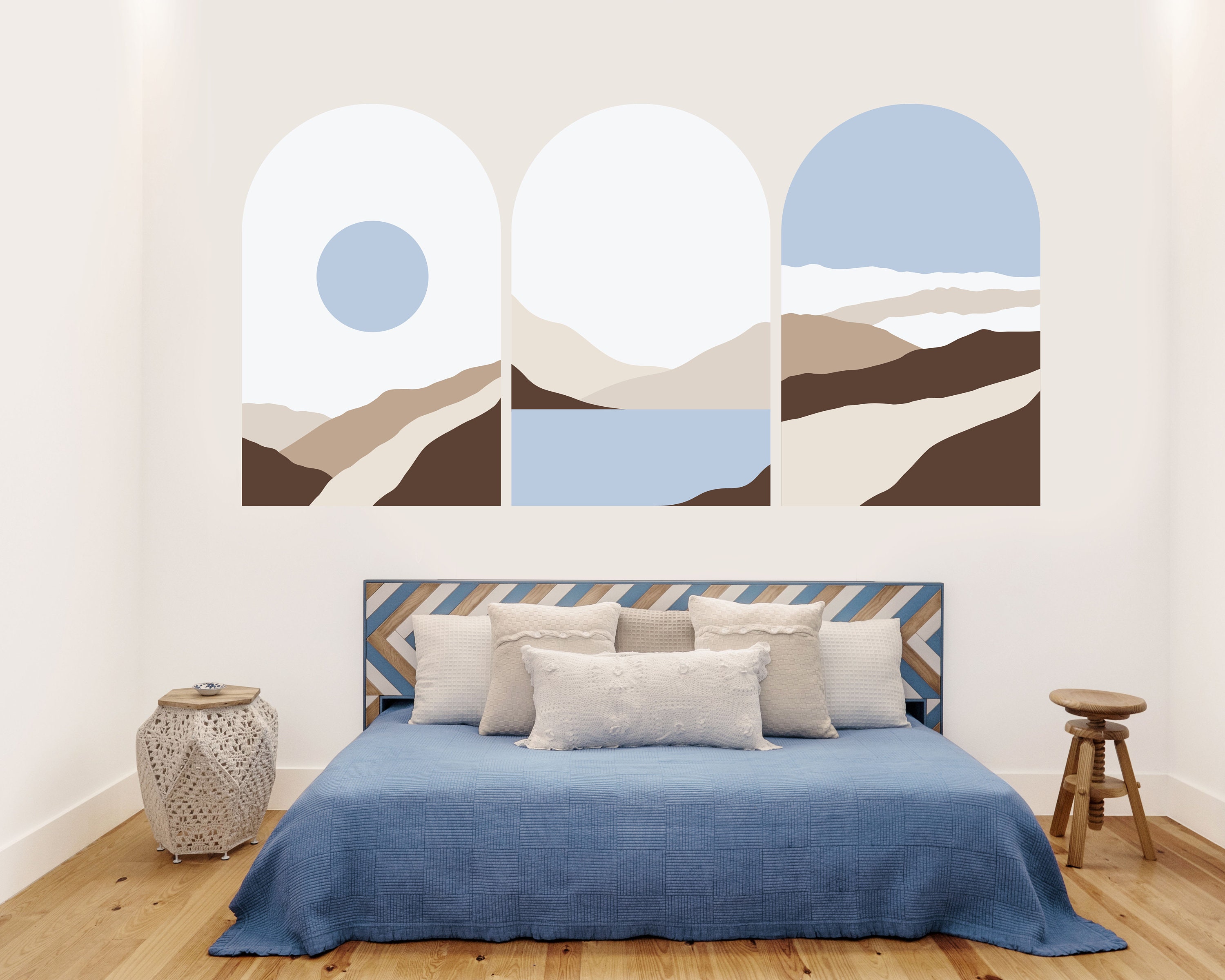 Moden Landscapes - Option B - Curved Wall Decals