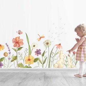 Watercolour Spring Floral  Wall Decals