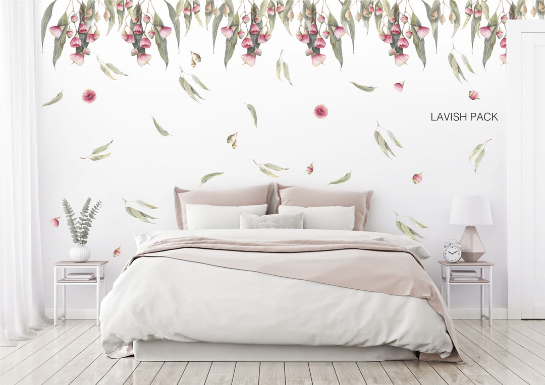 Flowering Gum Tree Wall Stickers Lavish Pack Etsy New Zealand