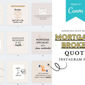 Mortgage Broker Posts | loan officer Instagram Templates | Real Estate Marketing | Mortgage Broker Template |  Instagram Templates