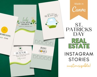 10 St Patricks Day Real Estate Instagram Templates, Real Estate Templates, Real Estate Social Media, Real Estate Marketing