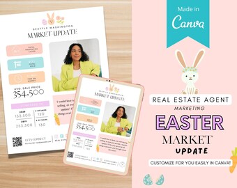 Easter Market Update / Canva Realtor Templates / Real Estate Marketing Templates / Realtor Market Update / Market Update Flyer / Flyer