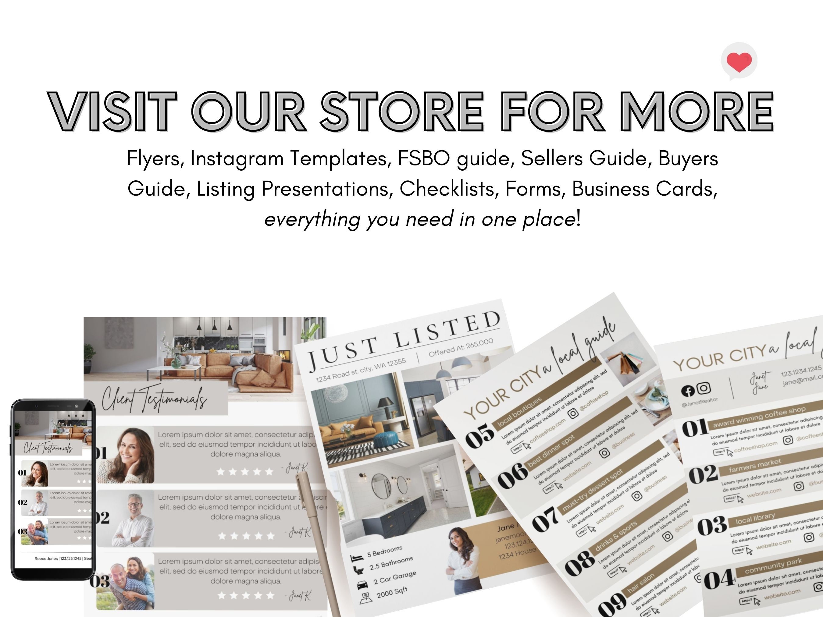 Real Estate Photo Shoot Checklist Real Estate Checklist Real Etsy